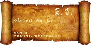 Rábel Verita névjegykártya